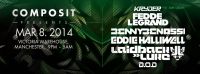Full Line up for Composit Music Pres at the Victoria Warehouse on Sat 8th March