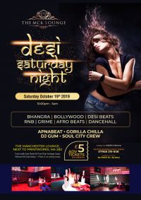 Desi Saturday Night - October 19th, Manchester Printworks