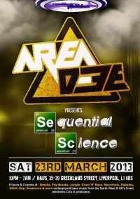 Area D-3E : Sequential Science @ HAUS, Liverpool - Sat 23rd March 2013