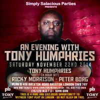 Simply Salacious Parties presents An evening with Tony Humphries
