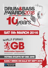 Early Bird tickets for Drum & Bass Awards 2016 on sale NOW!