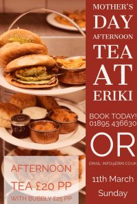 Mother's day afternoon tea at ERIKI Indian Restaurant