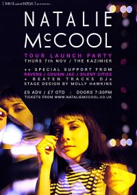 Natalie McCool to Kick Off tour at The Kazimier, Liverpool November 7th