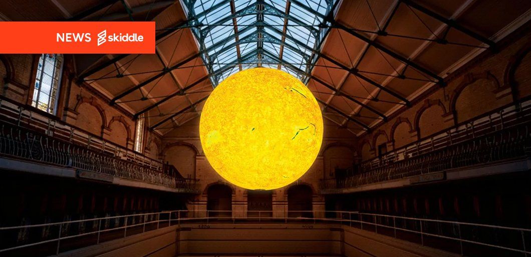 Giant glowing Sun installation &OpenCurlyQuote;Helios&rsquo; lands in Manchester&rsquo;s Victoria Baths