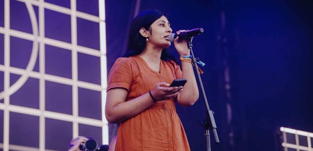 British politician Zarah Sultana delivers rousing speech at FORWARDS Festival