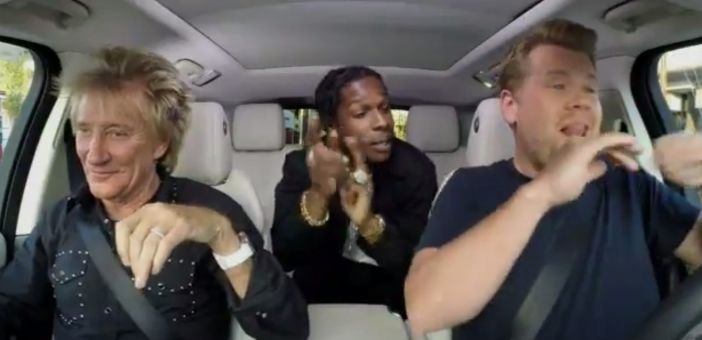 A$AP Rocky and Rod Stewart do karaoke